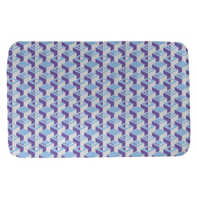 Tapis de bain géométrique antidérapant à motif de gratte-ciels