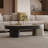 Minimalist marble oval coffee table