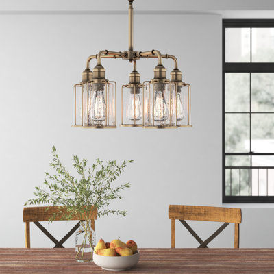 Lustre cylindrique à 5 lumières Carpinteria