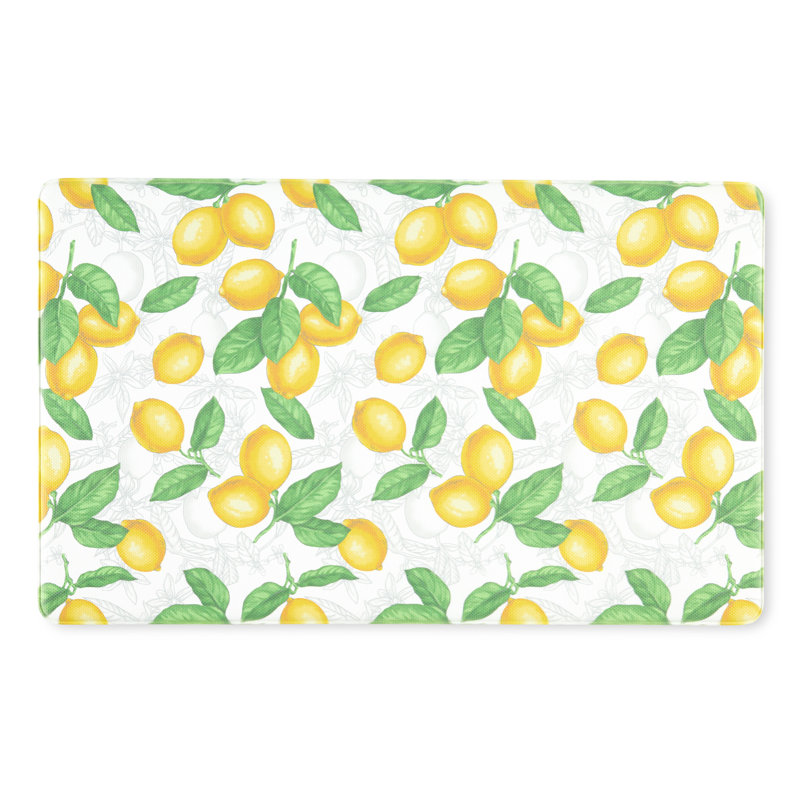 Tapis de cuisine Martha Stewart Lots Of Lemons, Rectangle 18 po x 30 po