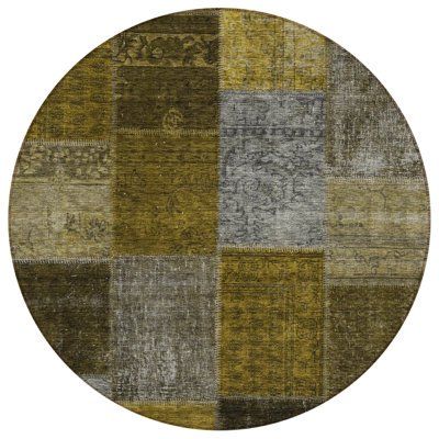 Tapis intérieur lavable rond 8 pi