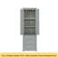 Grande armoire de rangement avec trois tiroirs pour salle de bain / bureau, gris-1004688638