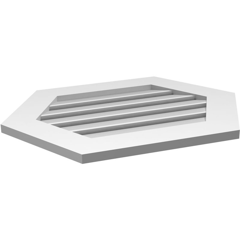 Évent horizontal fonctionnel à pignon en uréthane à surface horizontale Signature, H 22 po x l 30 po x P 1 po