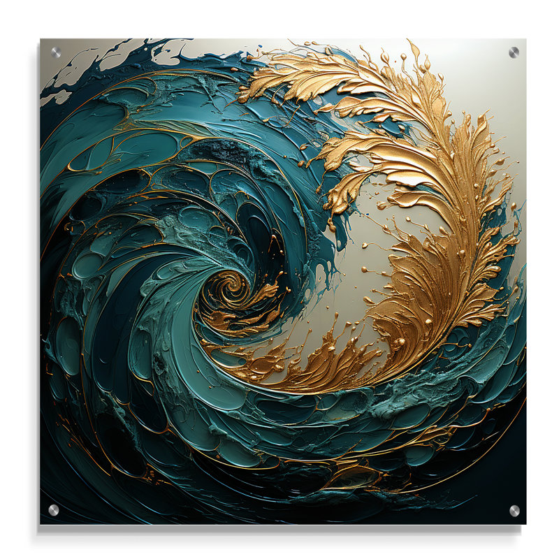 Enfield - abstrait spirales abstraites, art mural, H 16 po x l 16 po