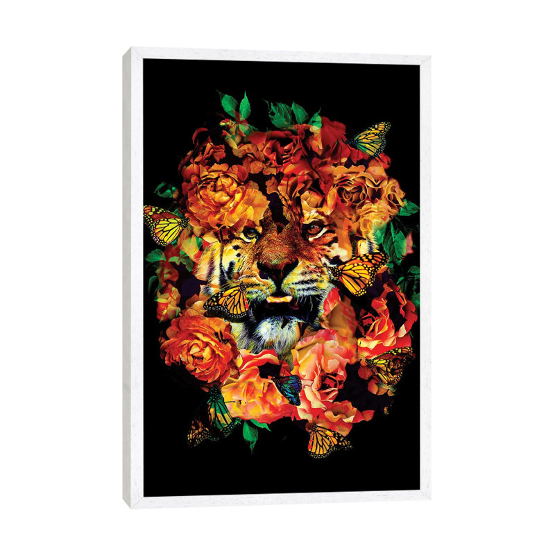 Wild Flowers by Nicebleed - Print on Canvas, 66.04cm H x 45.72cm W x 3.81cm D, White Framed