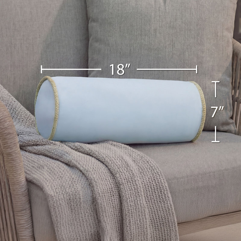 Hunter Bolster Outdoor Pillows, Light Blue