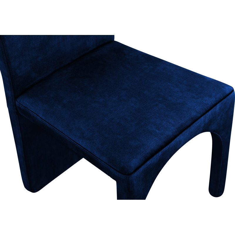 Chaise d'appoint en velours Car Pathia, Velours marine