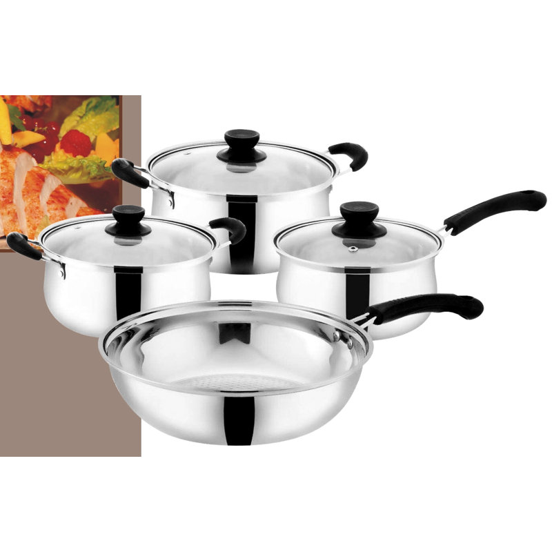 Ensemble 7 pièces de ustensiles de cuisine à capsule en acier inoxydable starcraft