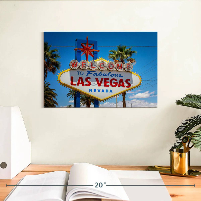 Enseigne Nicci Famous Las Vegas, H 8 po x l 12 po