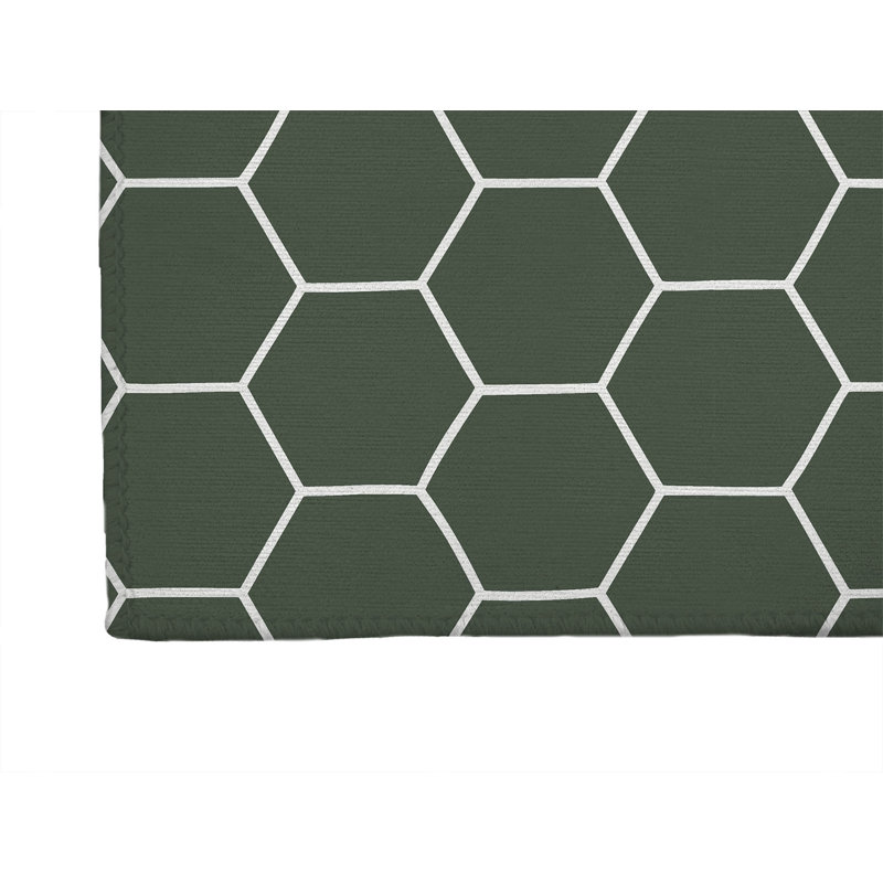 Comb Non-Slip Outdoor Rug, Runner 2'6" x 8'