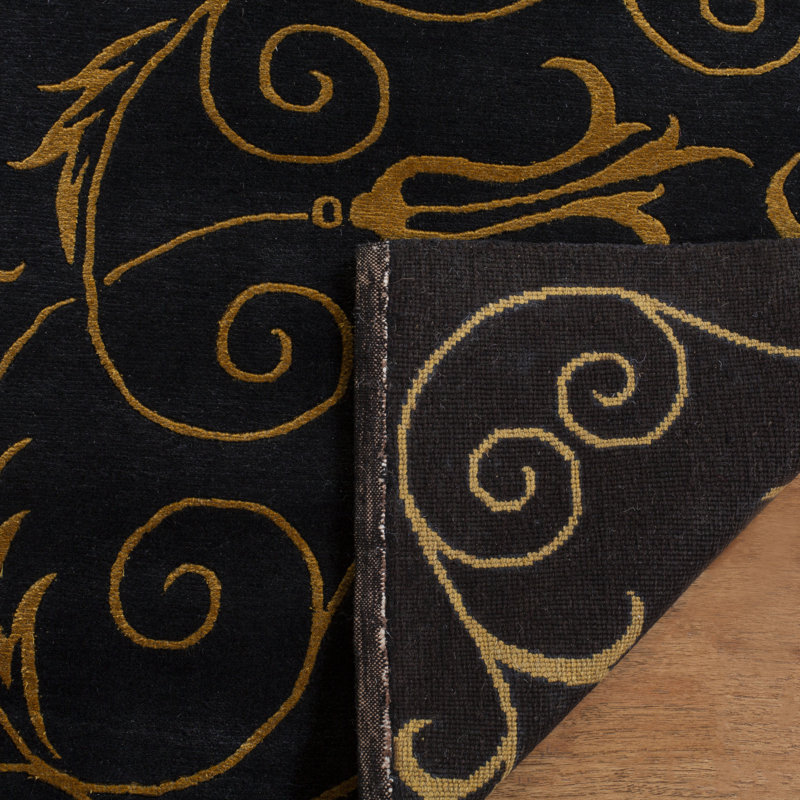 Tibetan Hand-Knotted Chocolate Area Rug, Rectangle 8' x 10'