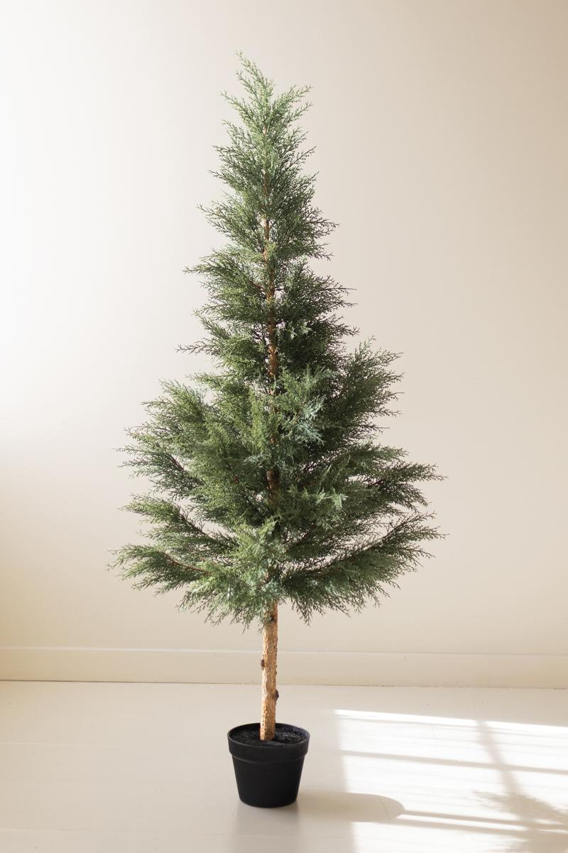  Artificial 60-Inch Cypress in Plastic Pot Evergreen Tree