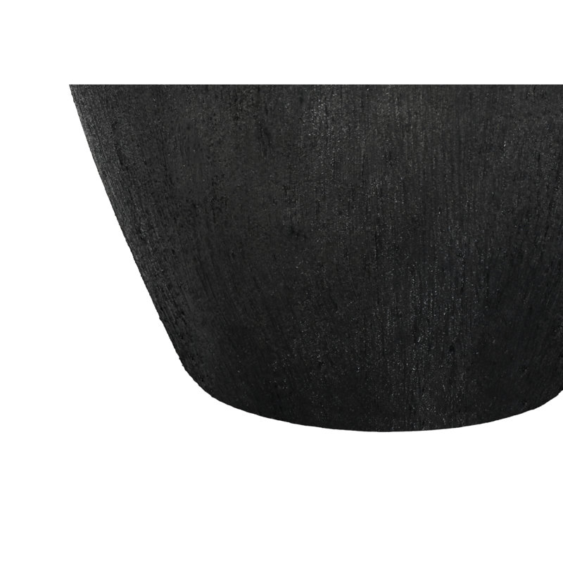 Lighting, 24 po, lampe de table, céramique noire, abat-jour ivoire / crème, moderne