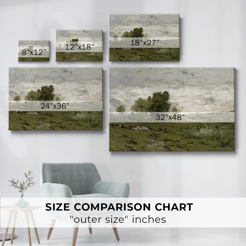 Paysage rétro - DCLXIV, H 33 po x l 49 po x P 1,5 po, Toile tendue