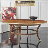 Modern History Round Walnut Dining Table