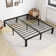 Lutherville 14'' Black Metal Platform Bed Frame With Steel Slat Support, No Box Spring Needed