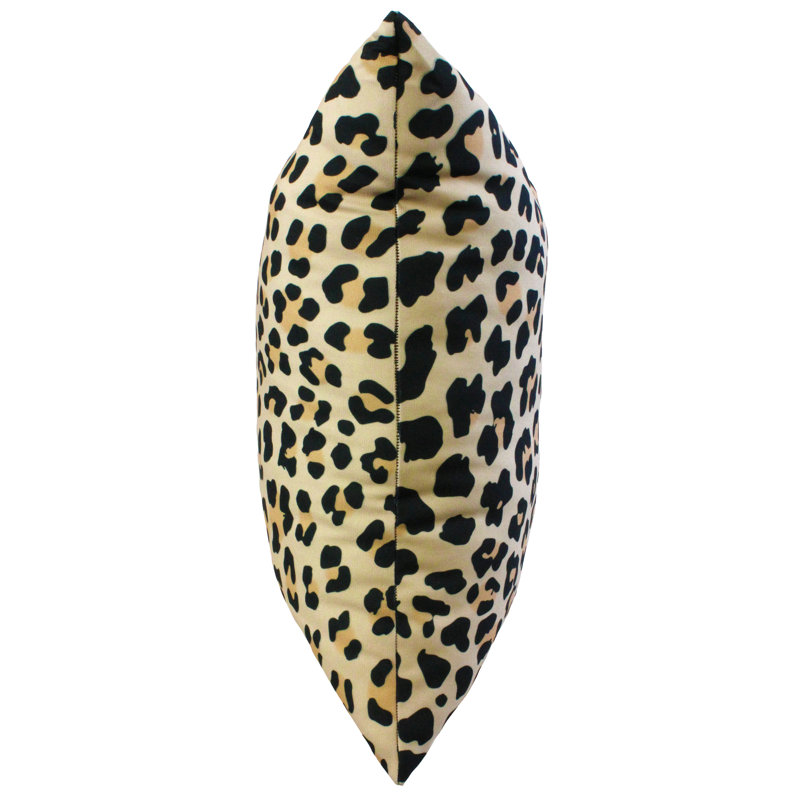 Animal Print Reversible Throw Pillow, Tan/Black
