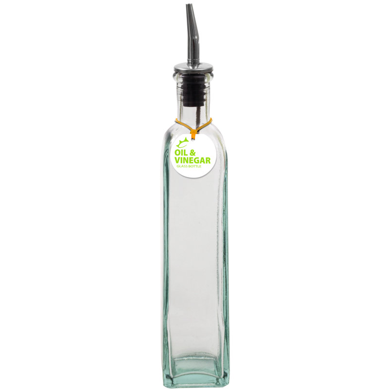 12,7 oz Bouteille rectangulaire en verre recyclé, Transparent
