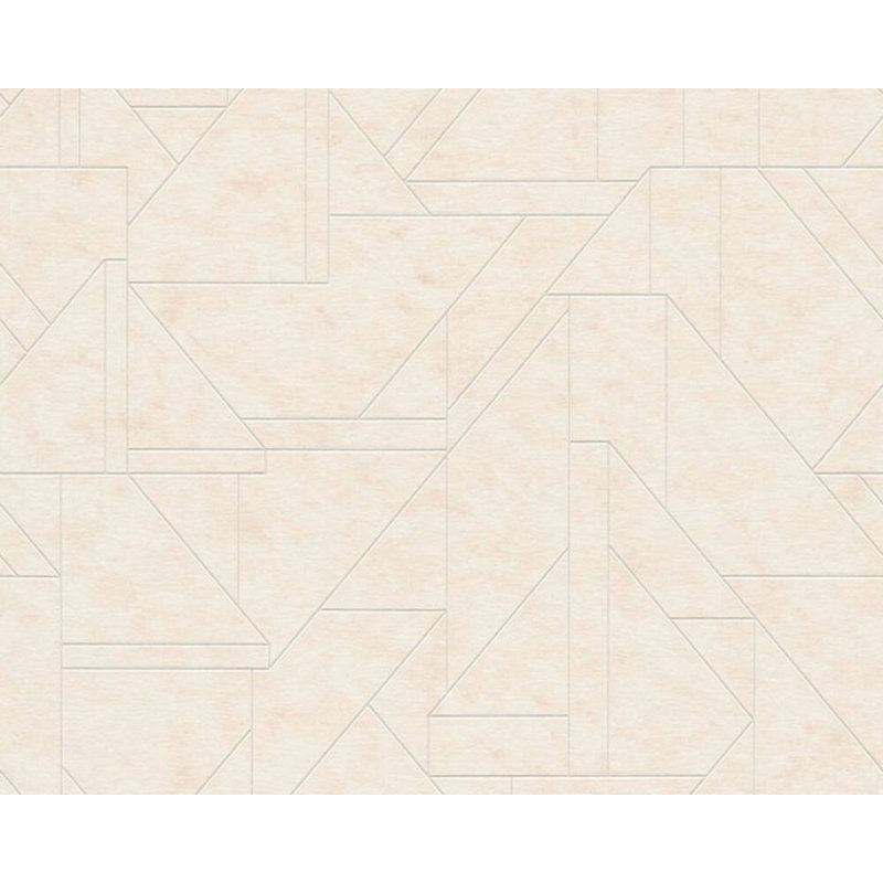 Rouleau de papier peint L 33 pi x 21 pi Kurtzman, Crème / Blanc