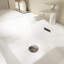 48 po X P 20 po P x 22 po Meuble-lavabo flottant simple H avec plateau en résine blanc brillant-1704975009