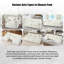 Canapé modulaire surdimensionné à assise profonde, canapé en nuage de chenille moderne, grand canapé modulaire 3 places avec 3 coussins pour le salon, la chambre à coucher et le bureau, combinaison de bricolage, beige-1379406539