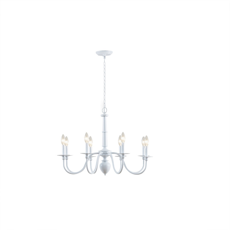 Lustre traditionnel en métal 8 lumières Amelia