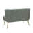 Euclid 47'' Modern Faux Leather Armless Loveseat with Channel Tufted Back-69469924