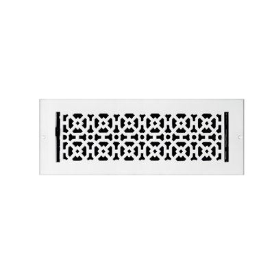 4"x14" Duct Size (Overall 5-1/2"x 15-3/4") Heat Vent (Detachable Steel Metal Louver)| Powder Coated
