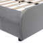 Lit tapissier pleine grandeur avec lit à la terre, lit mère et enfant avec bureau de chevet et petit tabouret rond, velours, gris (ANCIEN SKU: SF000111AAE)-604008689-604008688
