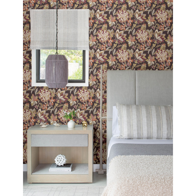 Valdivian Fuchsia Floral Wallpaper, Yellow