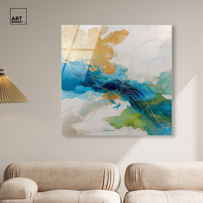 Art mural abstrait Alconia II par Art Remedy, prêt à être accroché