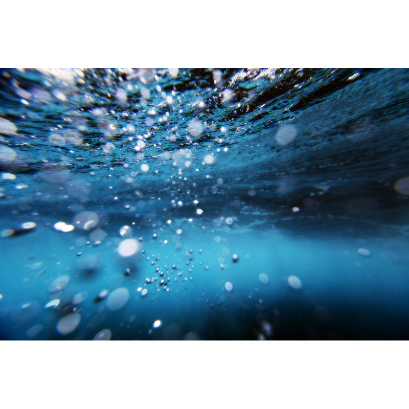 Underwater Bubbles 1 Piece Wrapped Canvas Wall Art, 81cm H x 122cm W