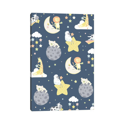Baby's Adventure VI 1 Piece Wrapped Canvas Painting
