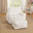 Compression Large Faux Fur Memory Foam Filled Bean Bag Chair For Adults And Kids-105318112
