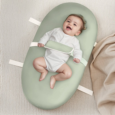 Baby Changing Pad With Wipeable & Waterproof PU Cover, Contoured Diaper Changing Pad For Dresser With Non-Slip Safety Belt, Portable And Lightweight, Large Cushioned Foam