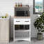 Armoire de cuisine en bois avec garde-manger et micro-ondes avec tiroir de rangement