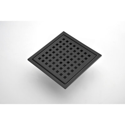6 Inch Square Shower Floor Drain  Square Shower Floor Drain With Flange,Pattern Grate Removable,Food-Grade SUS 304 Stainless Steel