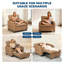 Canapé-lit inclinable convertible, fauteuil en cuir PU avec coussin lombaire à massage, brun-902585070