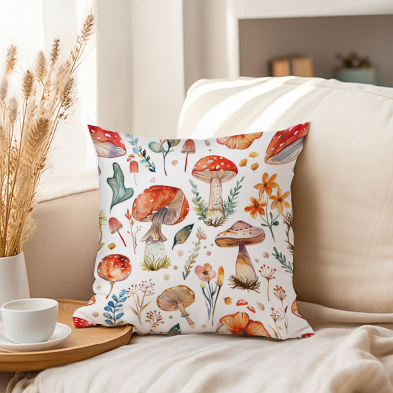 Botanical Mushrooms XI Cottage & Cottagecore, 16"H x 16"W