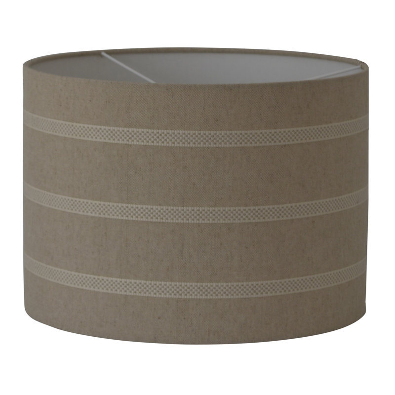 Lancashire Linen Drum Lamp Shade ( Uno ), 30cm H x 50cm W x 50cm D, Natural/Cream
