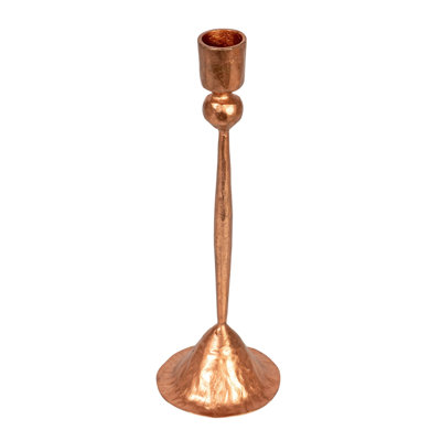 Round Hand-Forged Cast Metal Taper Holder