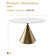 Lumri Modern Round 47'' Dining Table with Faux Marble Tabletop