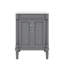 Meuble-lavabo contemporain 24 po avec lavabo à fixation supérieure et armoire de rangement à 2 niveaux-170179327-170179296
