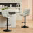 Latiera Swivel Adjustable Height Bar Stools Faux Leather Counter Stools with Footrest-98722011