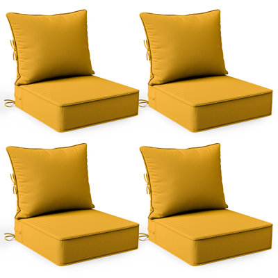 Coussin de siège et de dossier intérieur / extérieur de 6,5 po de l 24 po x P 24 po, coussins d'intérieur / extérieur seulement