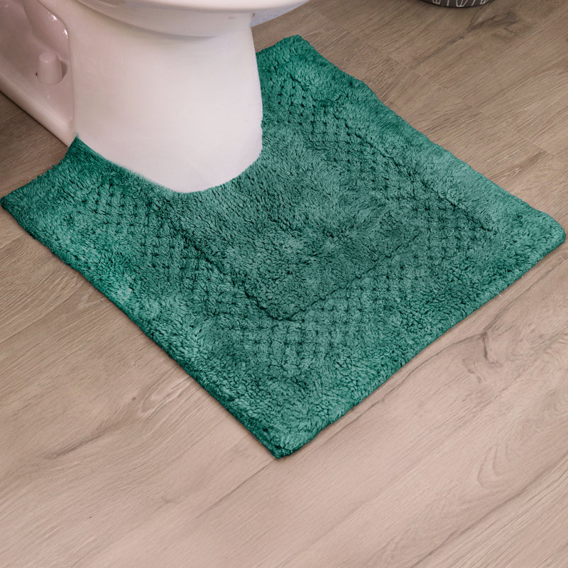 Tapis doux en coton Classy, Vert bouteille