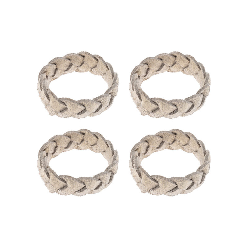 Rond de serviette en cuir tissé