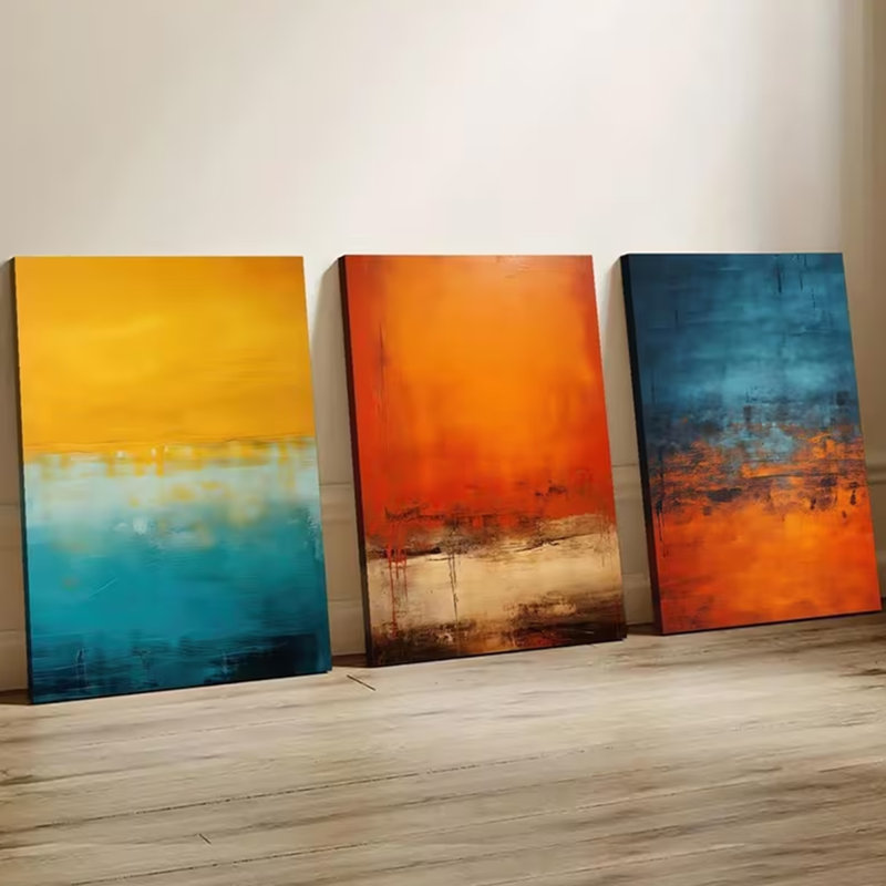 3 Piece Wrapped Canvas Print, 45 cm H x 30 cm W