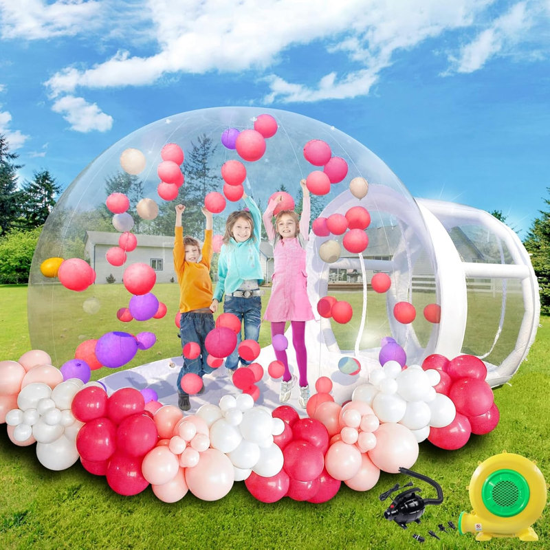 TPU Bubble Balloon House Inflatable Bubble Tent with UL Blower&Pump for Party Total Length 13FT