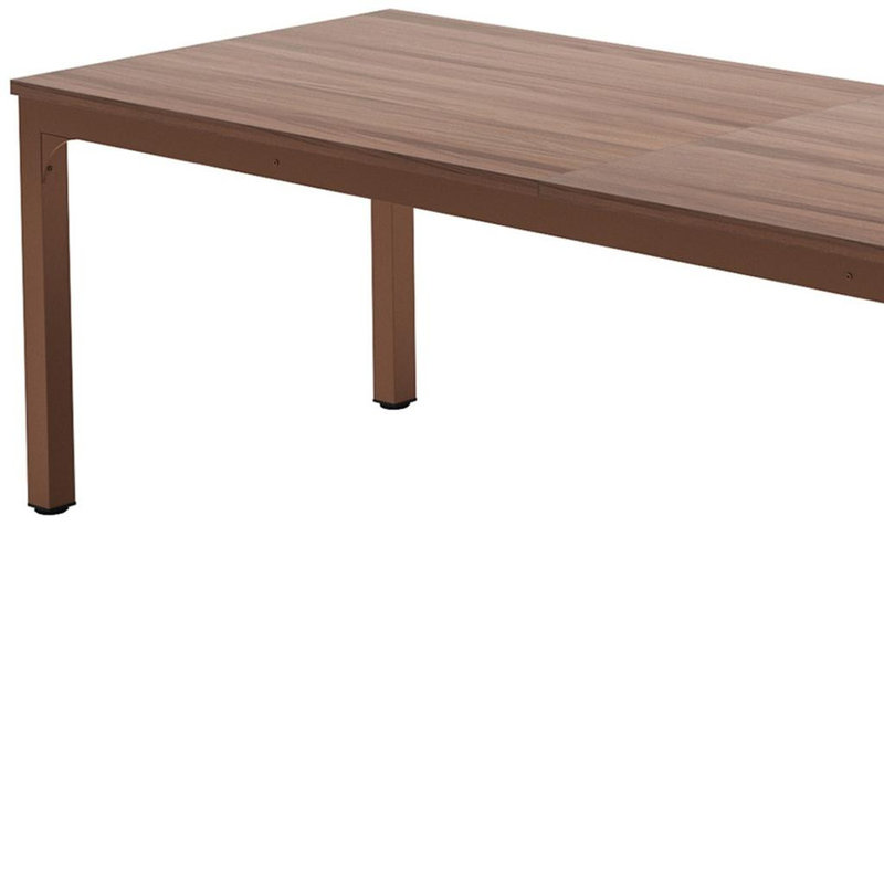 Table de salle à manger 46 po, Brun, Bois massif